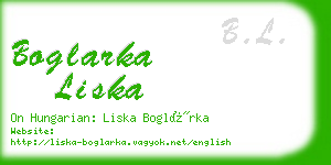 boglarka liska business card